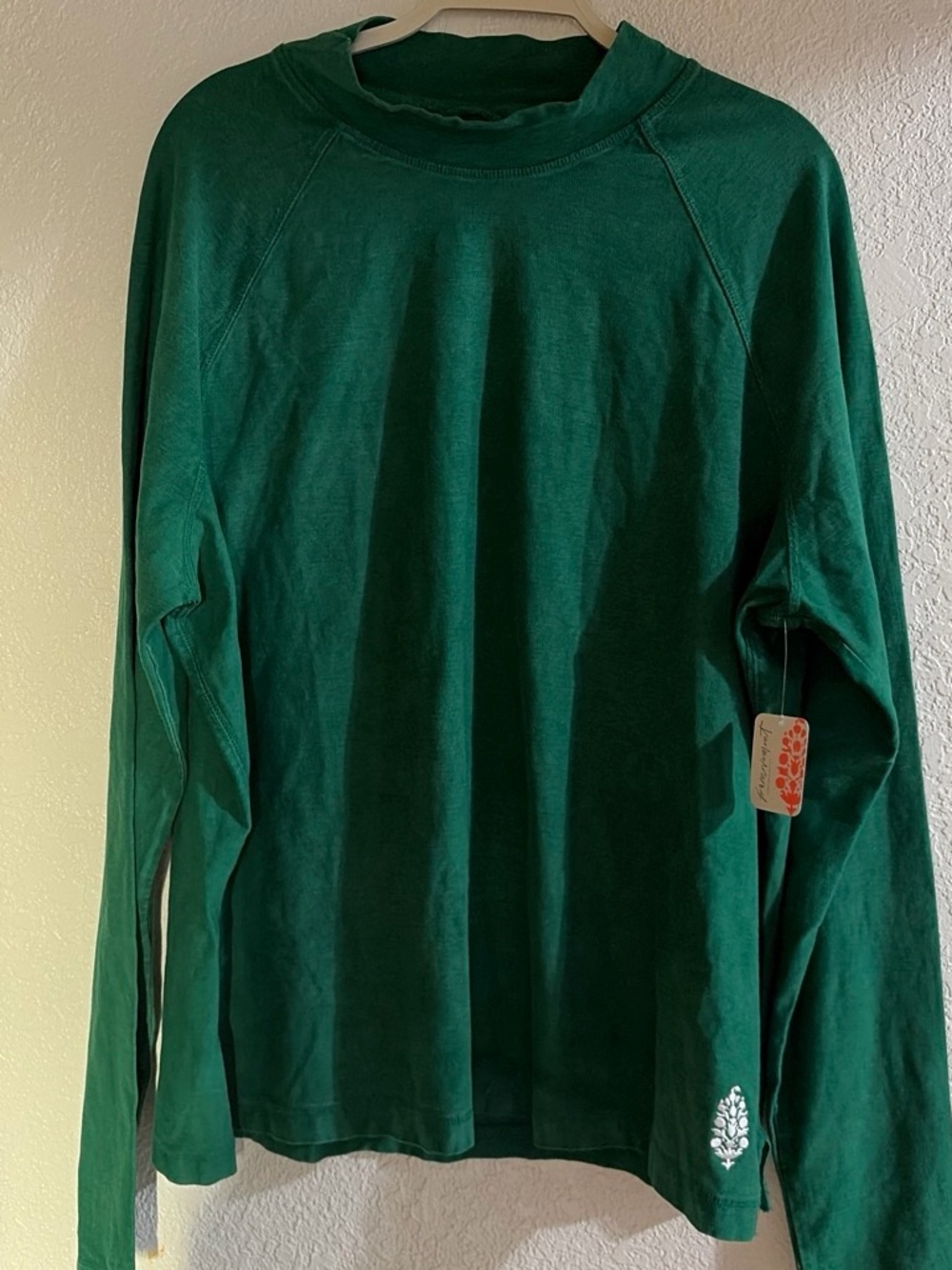Free People Emerald Green Long-Sleeve Tee